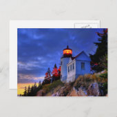 Bass Harbour-vuurtoren, Maine Briefkaart (Voorkant / Achterkant)