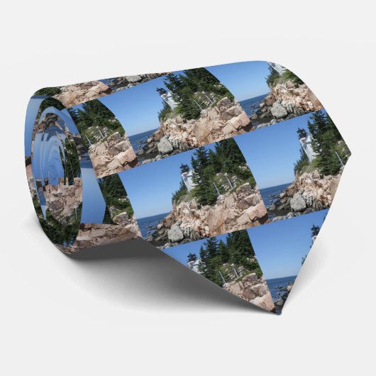 Bass Harbour-vuurtoren Stropdas (Opgerold)