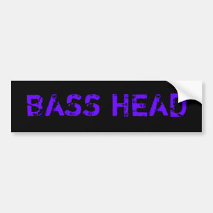 Bass Head bumper sticker (donker)