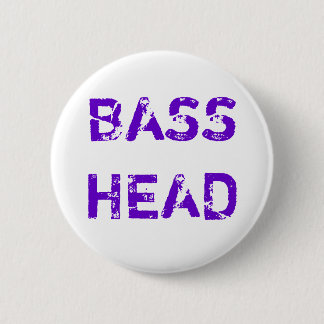 Bass Head-knop (paarse tekst) Ronde Button 5,7 Cm