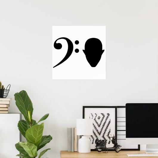 Bass Head Poster (Thuiskantoor)