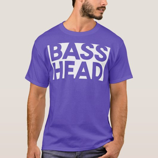 Bass Head Rave EDM Junglist Riddim Dubstep DNB T-shirt (Voorkant)