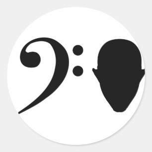 Bass Head Ronde Sticker