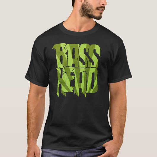Bass Head Sunburst Green T-shirt (Voorkant)