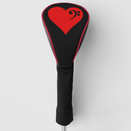 Bass Heart Golfheadcover (Voorkant)