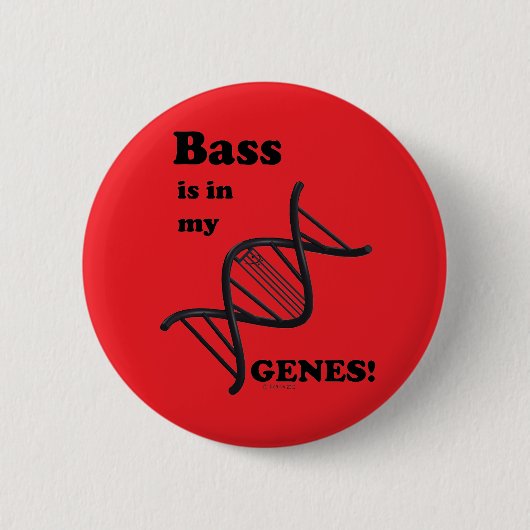 Bass is in mijn genen ronde button 5,7 cm (Voorkant)