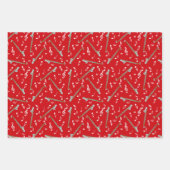 Bass klarinet muzieknoot patroon inpakpapier vel (Voorkant)