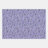 Bass klarinet muzieknoot patroon inpakpapier vel (Voorkant 2)