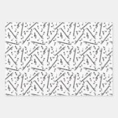 Bass klarinet muzieknoot patroon inpakpapier vel (Voorkant)