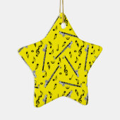 Bass klarinet muzieknoot patroon keramisch ornament (Rechts)