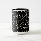 Bass klarinet muzieknoot patroon mok (Midden)