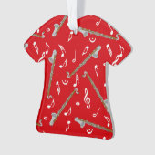 Bass klarinet muzieknoot patroon ornament (voorkant)