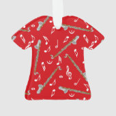 Bass klarinet muzieknoot patroon ornament (achterkant)