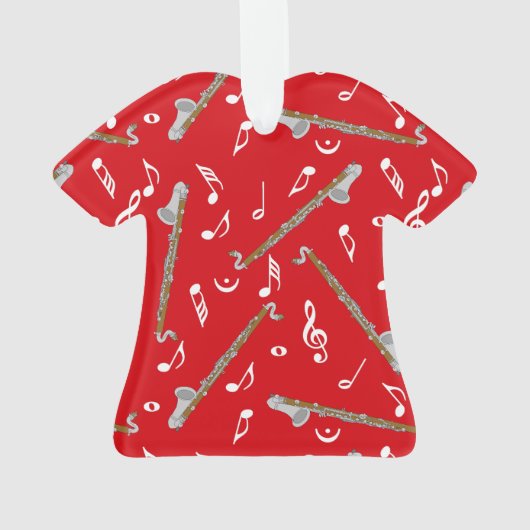 Bass klarinet muzieknoot patroon ornament (achterkant)