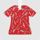 Bass klarinet muzieknoot patroon ornament (voorkant)