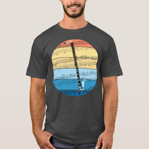 Bass klarinet muzieknotatie klarinettist Woodwind T-shirt