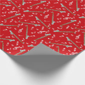 Bass klarinet Muzieknoten Cadeaupapier (Hoek)