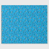 Bass klarinet Muzieknoten Cadeaupapier (Vlak)