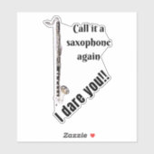Bass klarinet - Noem het weer een saxofoon Sticker (Vel)