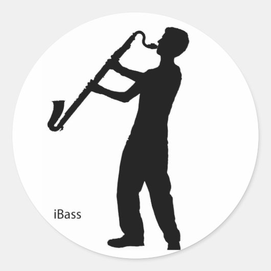 Bass Klarinet Shadow Sticker (Voorkant)
