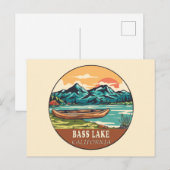 Bass Lake California Boating Vist Emblem Briefkaart (Voorkant / Achterkant)