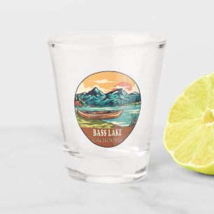 Bass Lake California Boating Vist Emblem Shot Glas
