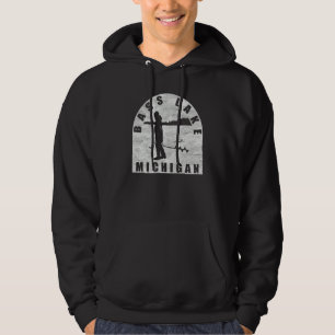 Bass Lake Ijsvissen Michigan Hoodie