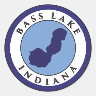 Bass Lake, Indiana Ronde Sticker