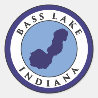 Bass Lake, Indiana Ronde Sticker