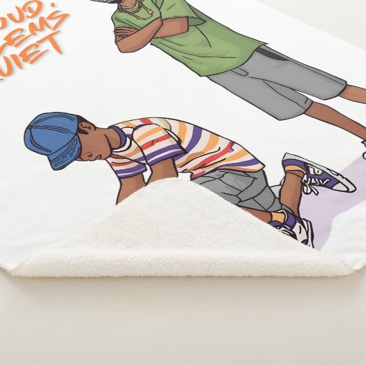 Bass Loud, Problems Quiet Music Art Blanket Sherpa Deken (3/4)