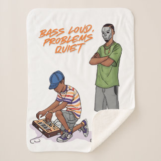 Bass Loud, Problems Quiet Music Art Blanket Sherpa Deken