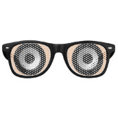Bass-luidsprekers Retro Zonnebril (Voorkant)