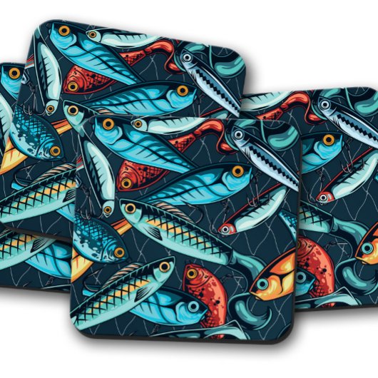 Bass Lure Legends Onderzetter | Fish Cork Onderzet