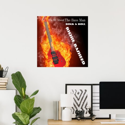 Bass Man - Poster muziek (Thuiskantoor)