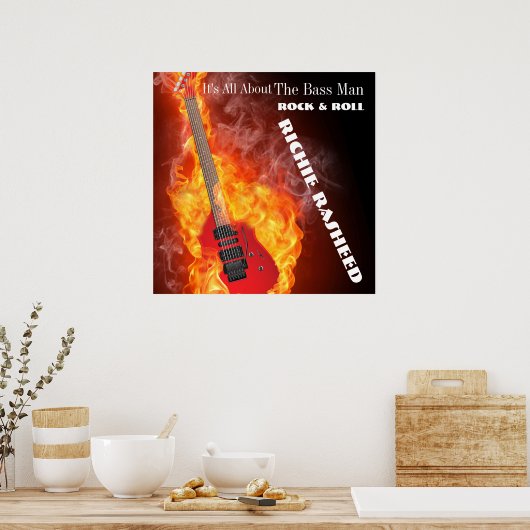 Bass Man - Poster muziek (Keuken)
