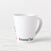 Bass Master stokmannetje illustratie, personalisee Latte Mok (Rechterhoek)