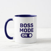 Bass Mode On-Blue Typography Coffee Mok (Links)