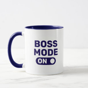 Bass Mode On-Blue Typography Coffee Mok