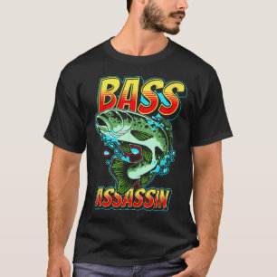 Bass Moordenaar Grappige Visser Baars Vis Springen T-shirt