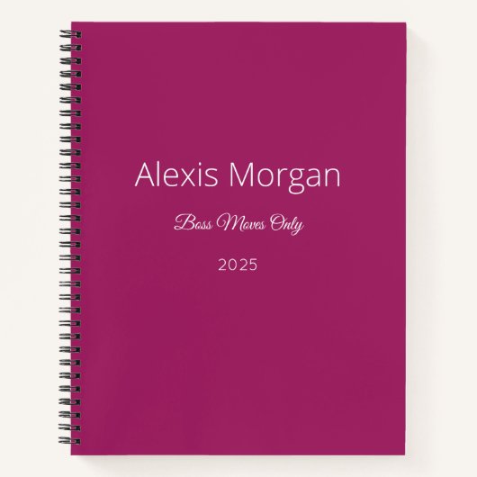 Bass Moves Dagelijkse Planner Notitieboek (Voorkant)