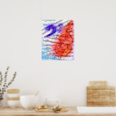 Bass Music Cut Blad - Afdrukken Poster (Keuken)