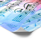 Bass Music Cut Blad - Afdrukken Poster (Hoek)