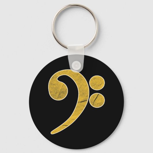 Bass Music Guitar Musician Sleutelhanger (Voorkant)