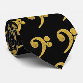 Bass Music Guitar Musician Stropdas (Opgerold)