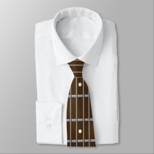 Bass Necktie Musician Instrument Novelty Stropdas 