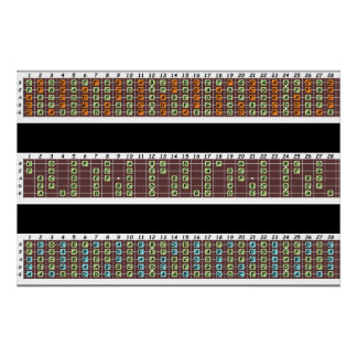 Bass Notes Poster papier (halfglans)