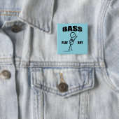 Bass Play Boy Vierkante Button 5,1 Cm (In situ)