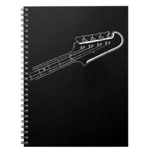 Bass Player Bass Guitar Musical Design Notitieboek
