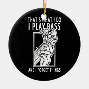 Bass Player Bass Guiter Keramisch Ornament