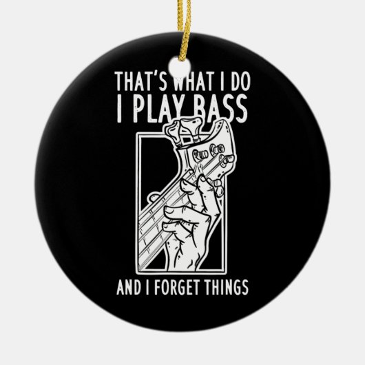 Bass Player Bass Guiter Keramisch Ornament (Voorkant)